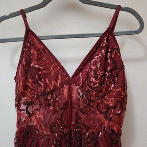 Pretty Little Thing Red Mini Dress with Sequins